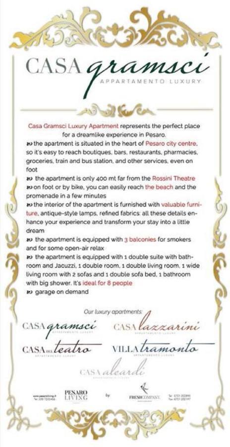 Casa Gramsci Luxury Apartment Pesaro Kültér fotó